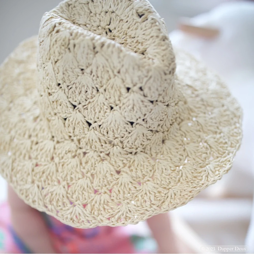 Janie and Jack | Crochet Straw Sun Hat